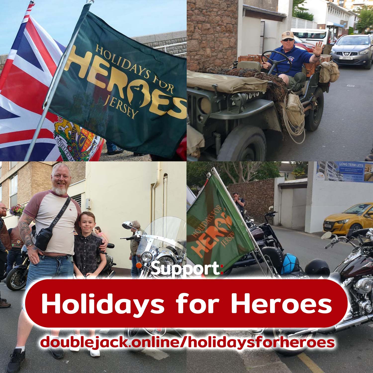 Holidays for Heroes 2022 supported by doublejack.online