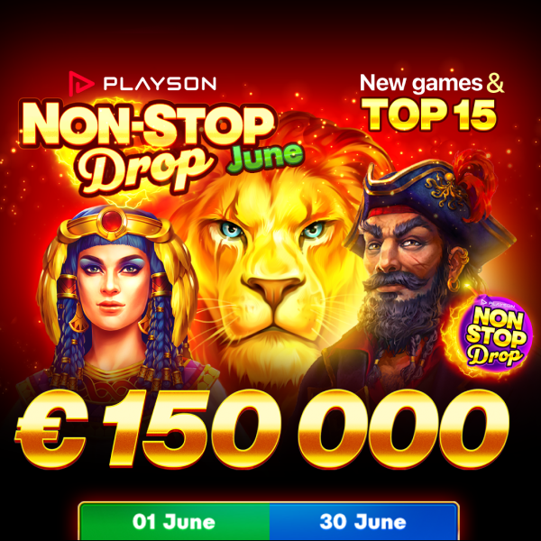  Join the doublejack Casino's Non-Stop Drop tournament for a chance to win cash prizes. 