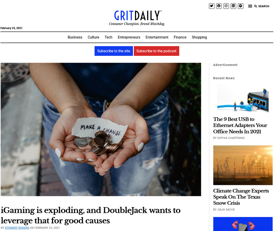 Doublejack ICO Press Release on Grit Daily