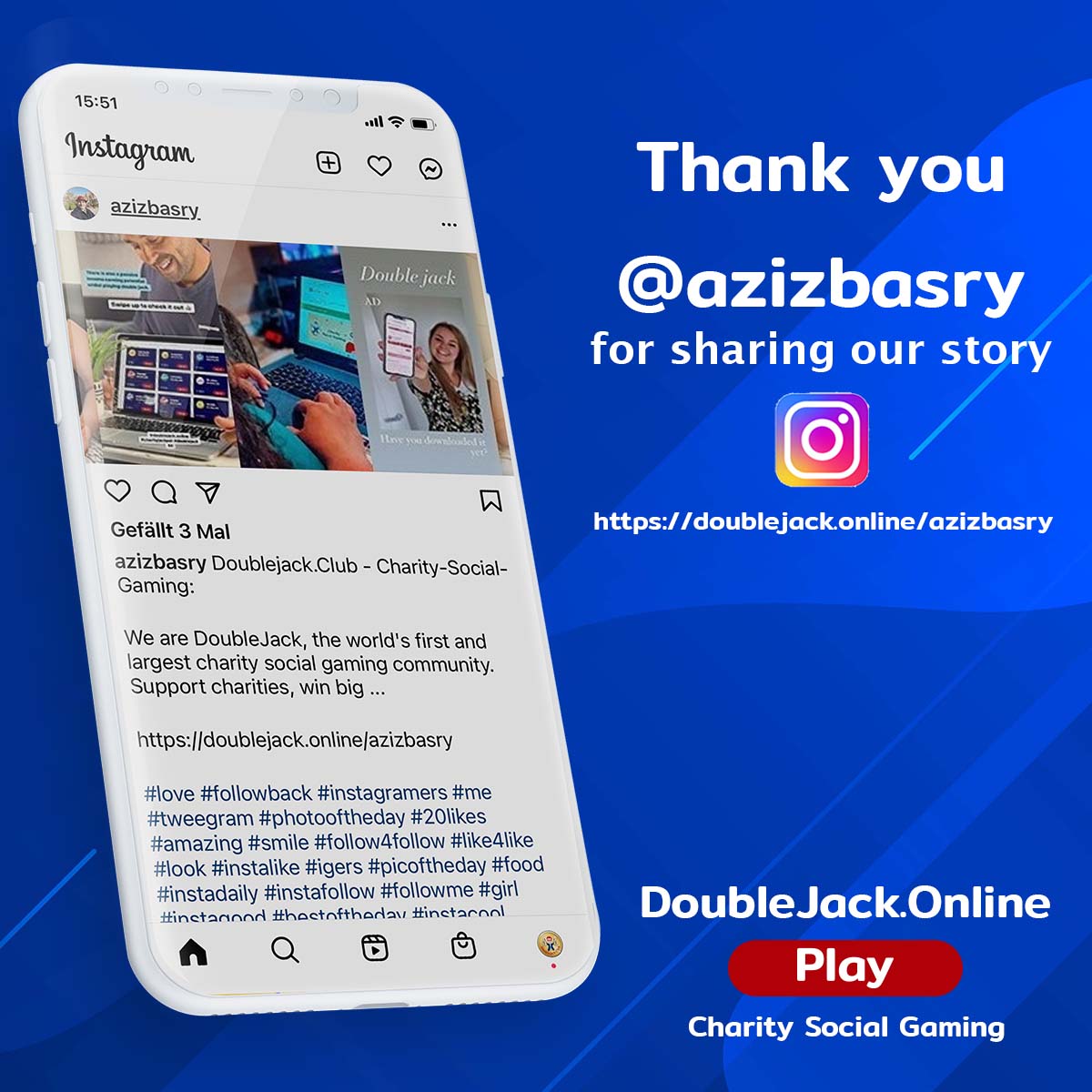 Instagramer @azizbasry is sharing the story of DoubleJack.Online. Thank you for that.